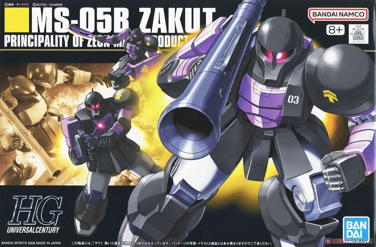 [HÀNG SẴN] BANDAI MÔ HÌNH LẮP RÁP 1/144 HGUC ZAKUⅠ BLACK TRI STARS CHÍNH HÃNG