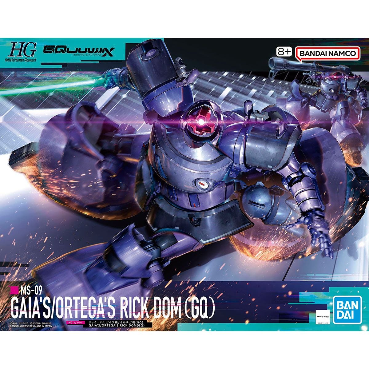[HÀNG SẴN] BANDAI MÔ HÌNH LẮP RÁP HG 1/144  GAIA’S/ORTEGA’S RICK DOM(GQ) CHÍNH HÃNG