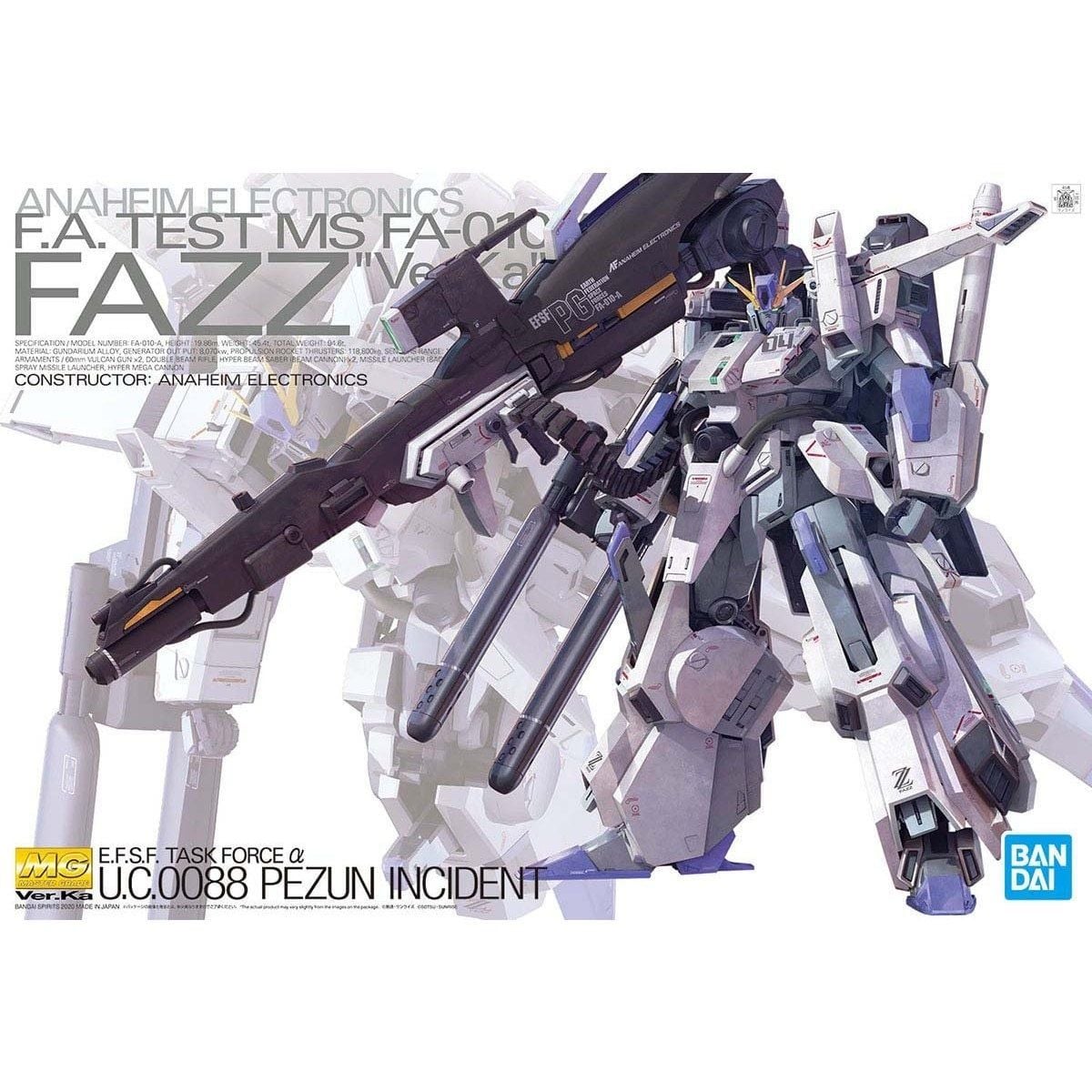 [HÀNG SẴN] BANDAI MÔ HÌNH LẮP RÁP MG 1/100 FAZZ Ver.Ka CHÍNH HÃNG