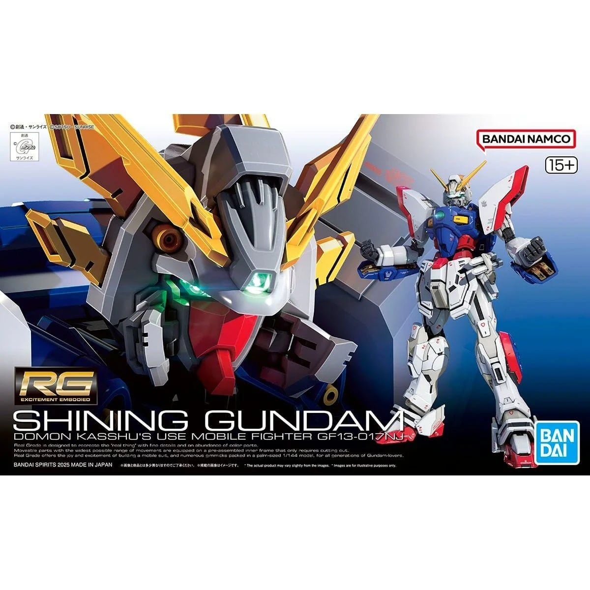 [HÀNG SẴN] BANDAI MÔ HÌNH LẮP RÁP RG 1/144 SHINING GUNDAM CHÍNH HÃNG