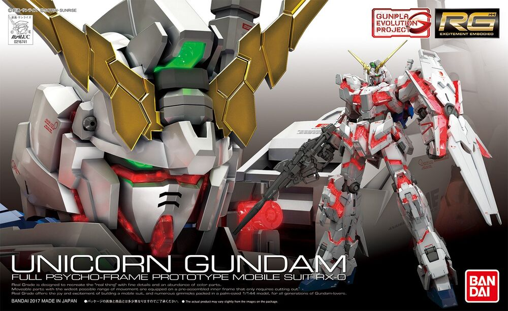 [HÀNG SẴN] BANDAI MÔ HÌNH LẮP RÁP RG 1/144 UNICORN GUNDAM CHÍNH HÃNG